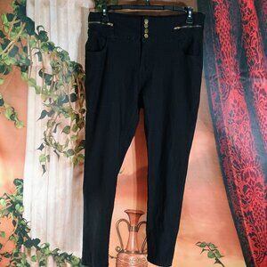 Rouge Collection Black Ultra Stretch Pants Sz See Desc